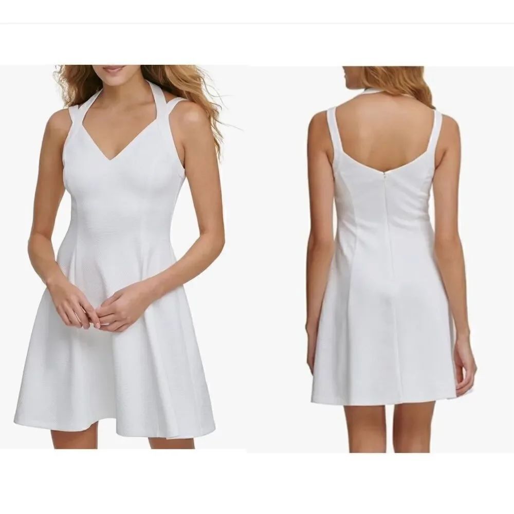 GUESS Women's Embossed Scuba Sleeveless Dress